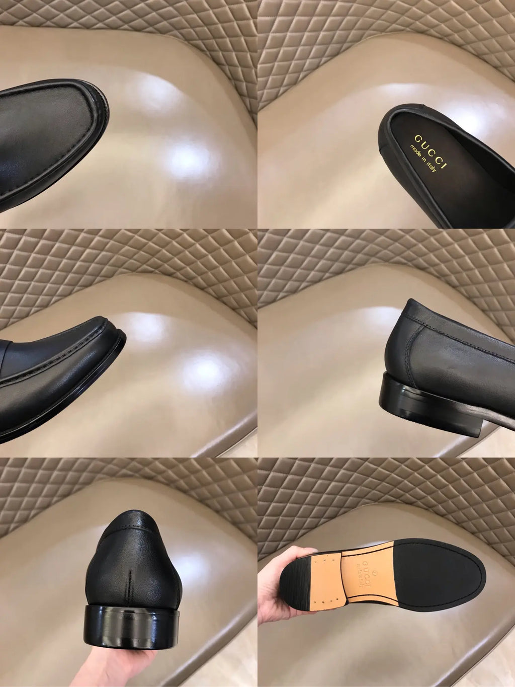 Gucci Black Leather Penny Loafers