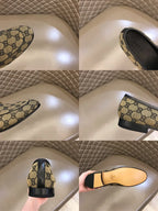 Gucci Horsebit Beige Brown GG Loafers
