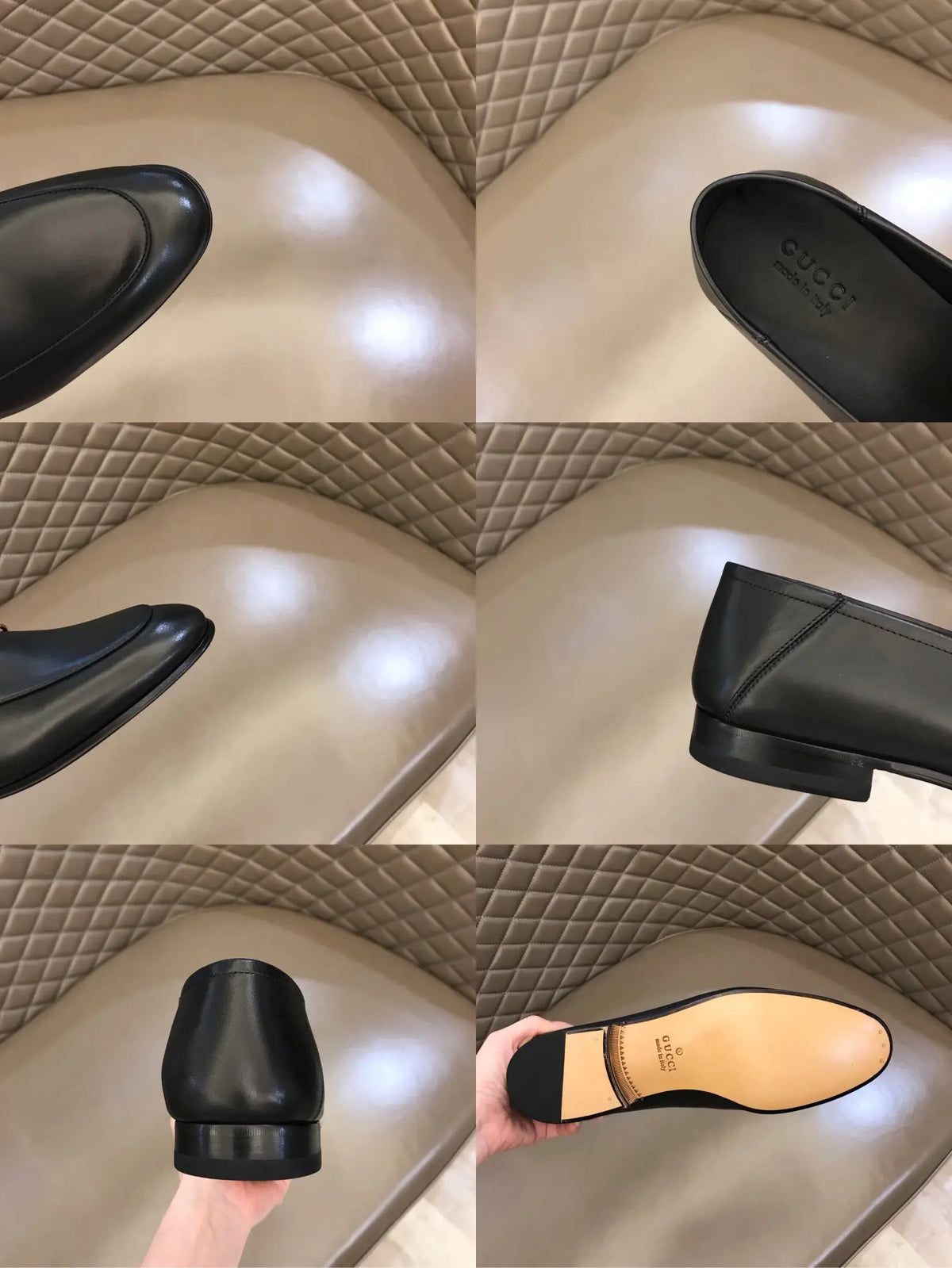 Gucci Horsebit Gold Bit Black Loafers