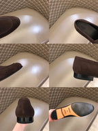 Hermès Paris H Buckle Brown Loafers