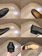 Gucci Horsebit Gold Chain Black Loafers