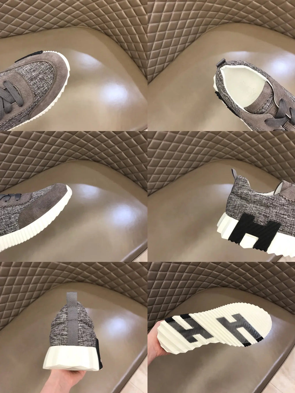Hermès Gray White Sneakers