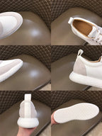 Hermes Paris White Light Gray Sneakers