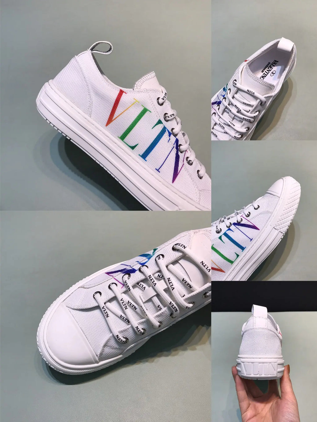 Valentino VLTN Low Top White Rainbow Sneakers