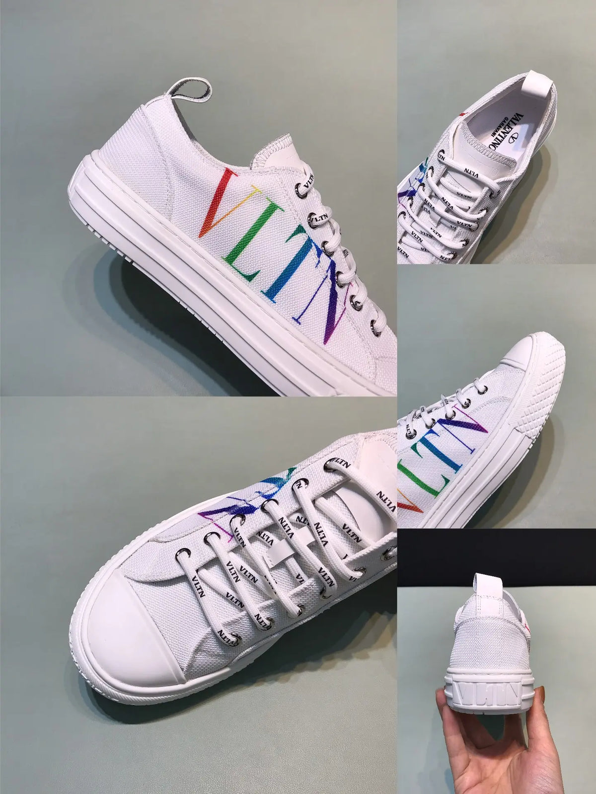 Valentino VLTN Low Top White Rainbow Sneakers