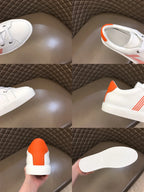 Hermès H White Orange Sneakers