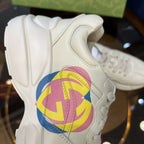 Gucci GG Beige Yellow Pink Blue Sneakers