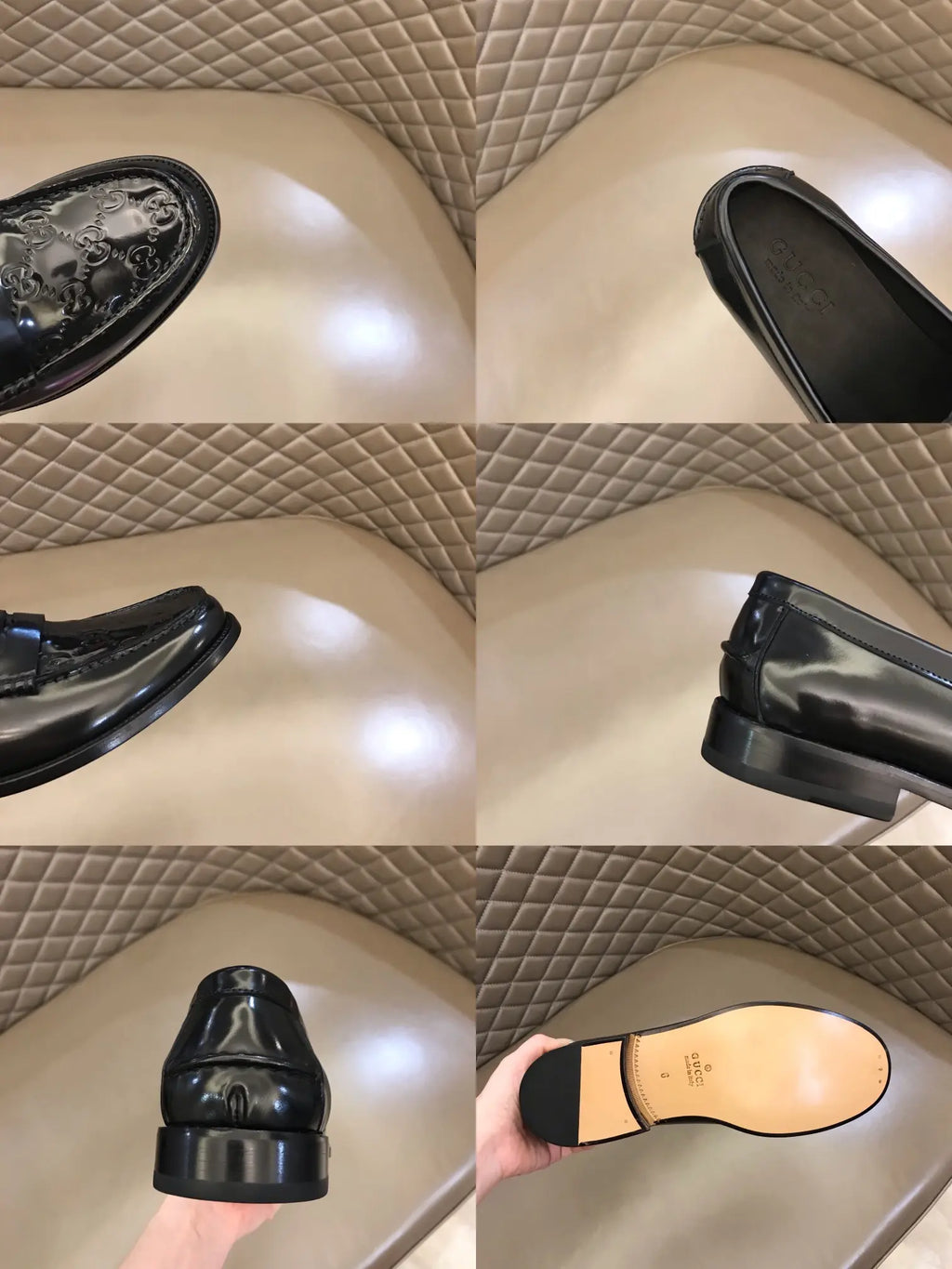 Gucci GG Black Patent Loafers