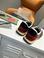 Valentino Rockrunner Green Camo Red Sneakers