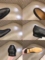 Gucci Horsebit Black Gold Loafers