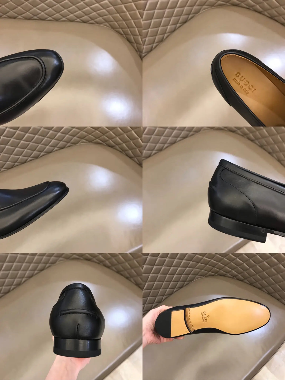 Gucci Horsebit Black Gold Loafers