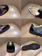 Gucci Ace Black Multicolor Orange Sneakers