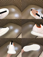 Hermes White Black Orange Sneakers