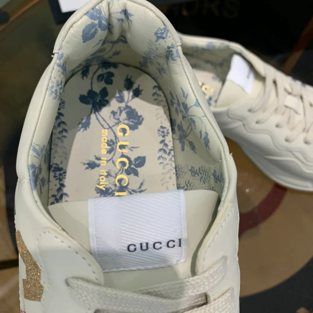Gucci White Multicolor Logo Sneakers